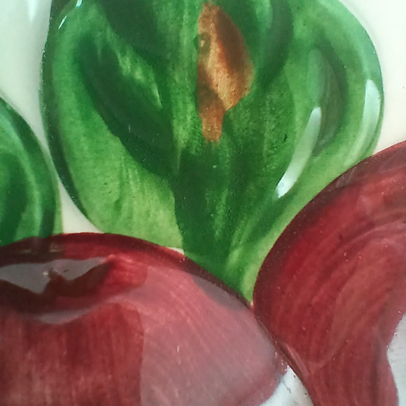 Franciscan Apple Divided Grill Dinner Plate ~ 11" Hand-Painted Ceramic Dish USA - Picture 13 of 15